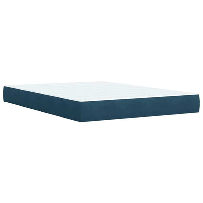 Giroletto a Molle con Materasso Blu 140x190 cm in Velluto | homemem39