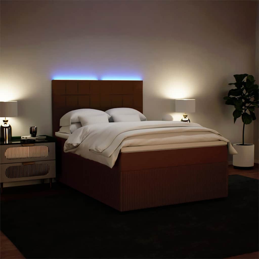 Giroletto a Molle con Materasso Rosa 140x190 cm in Velluto | homemem39