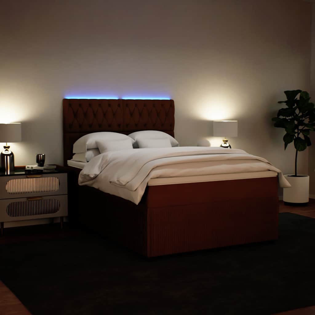 Giroletto a Molle con Materasso Rosa 140x190 cm in Velluto | homemem39