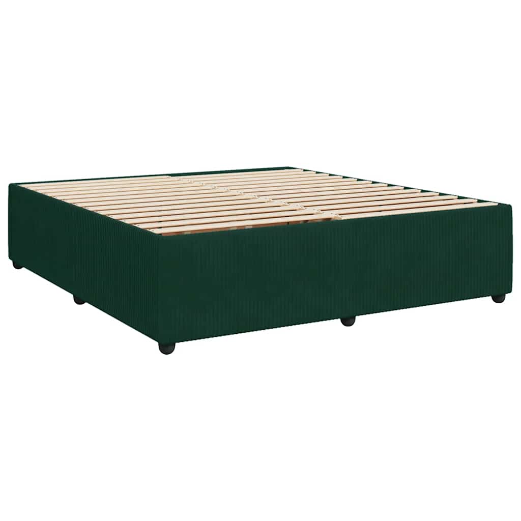 Giroletto a Molle con Materasso Verde Scuro 180x200 cm Velluto | homemem39