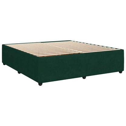Giroletto a Molle con Materasso Verde Scuro 180x200 cm Velluto | homemem39