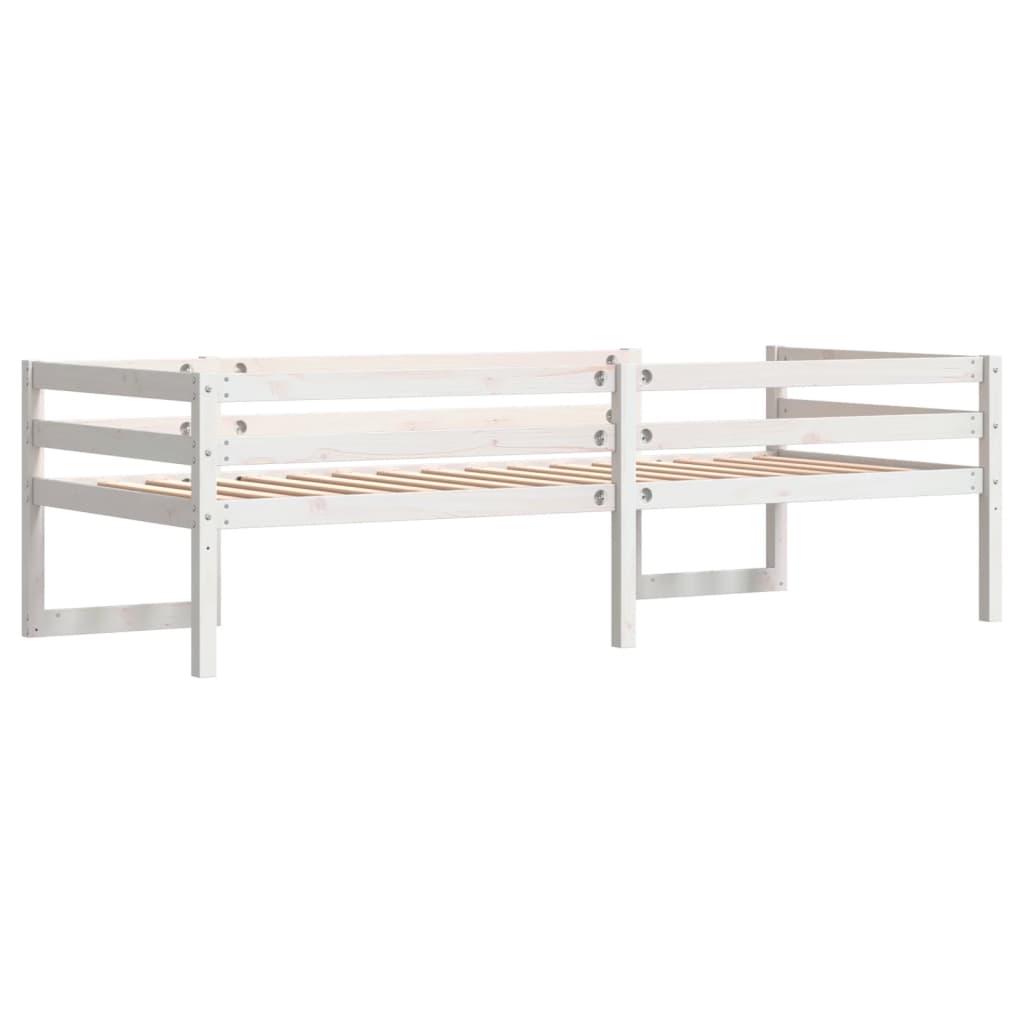 Giroletto per Bambini Bianco 90x200cm in Legno Massello di Pino - homemem39
