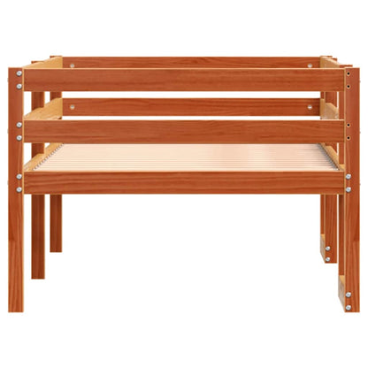 Giroletto per Bambini Marrone Cera 90x200cm Legno Massello Pino | homemem39