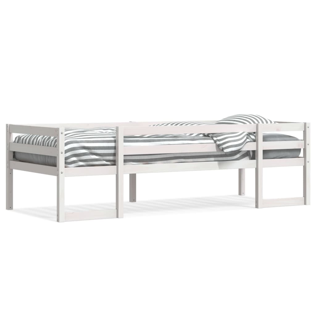 Giroletto per Bambini Bianco 90x190cm in Legno Massello di Pino | homemem39