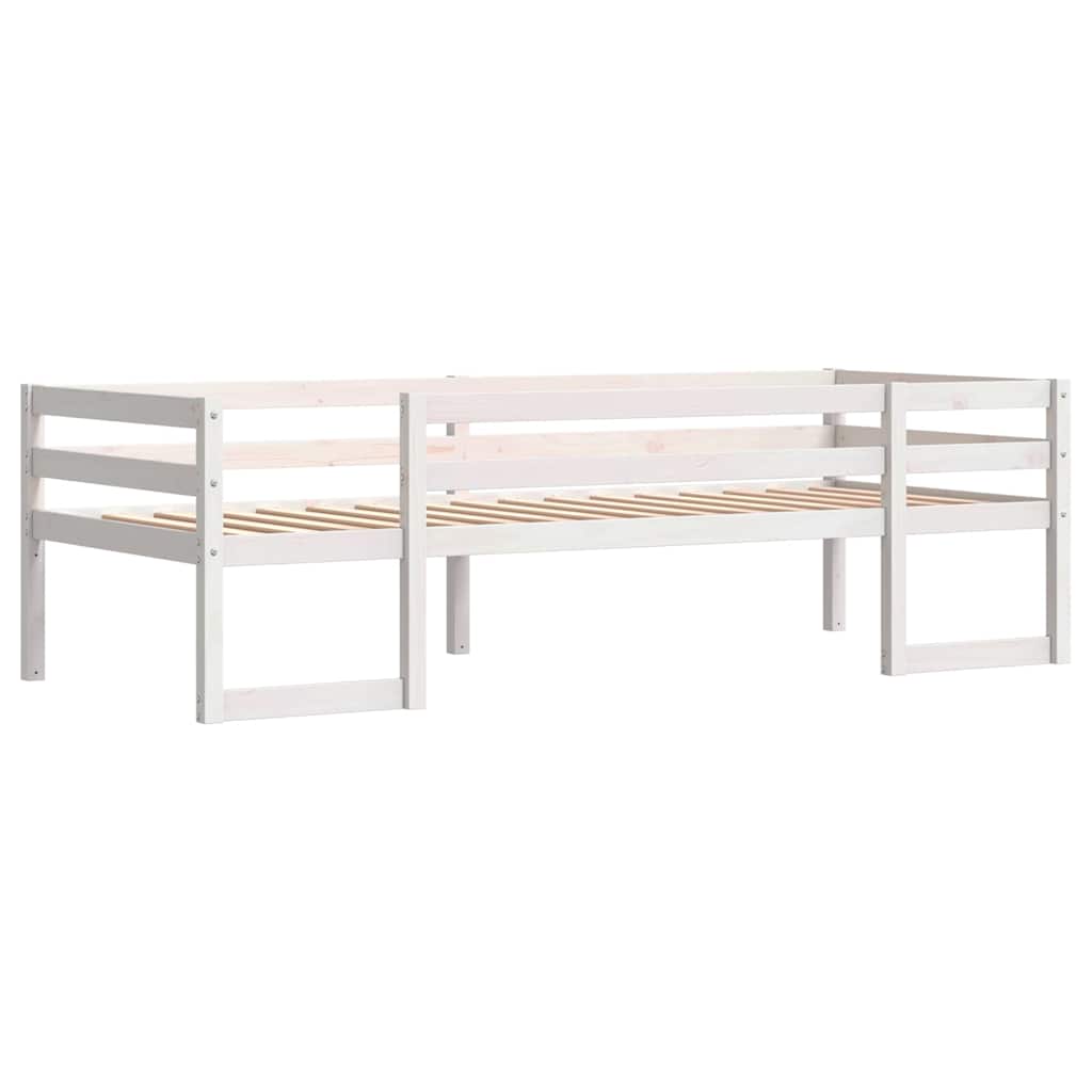 Giroletto per Bambini Bianco 90x190cm in Legno Massello di Pino - homemem39