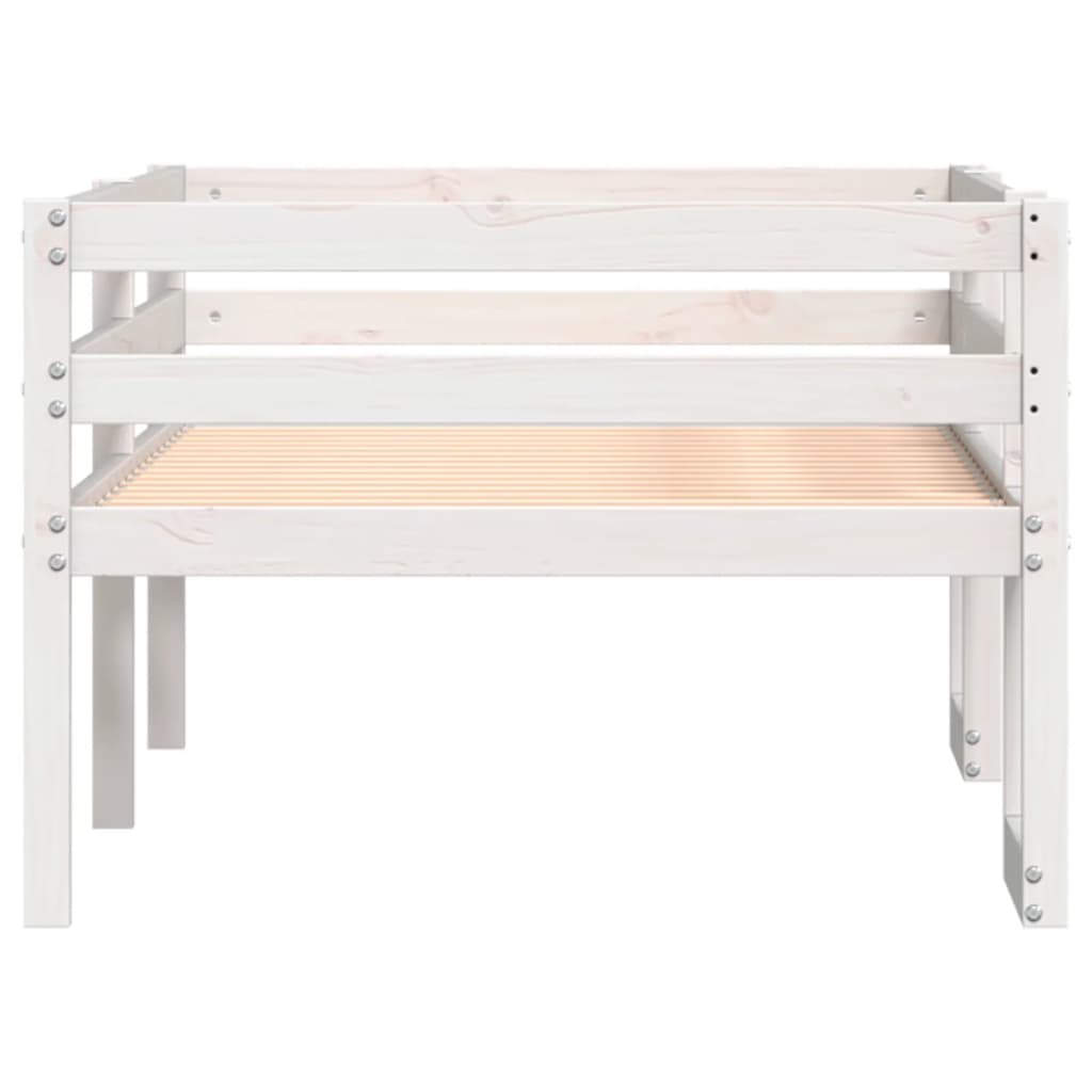 Giroletto per Bambini Bianco 90x190cm in Legno Massello di Pino | homemem39