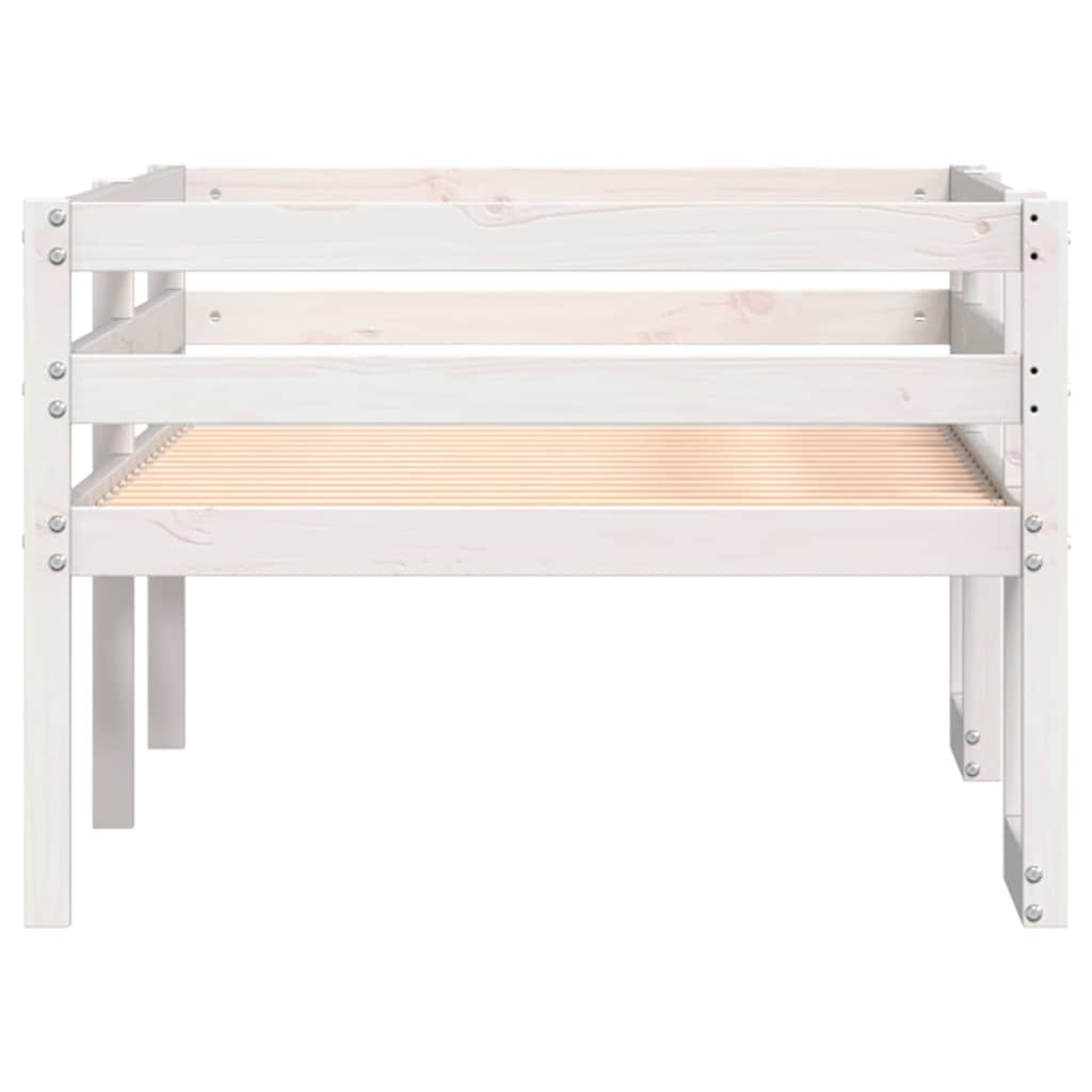 Giroletto per Bambini Bianco 75x190cm in Legno Massello di Pino | homemem39