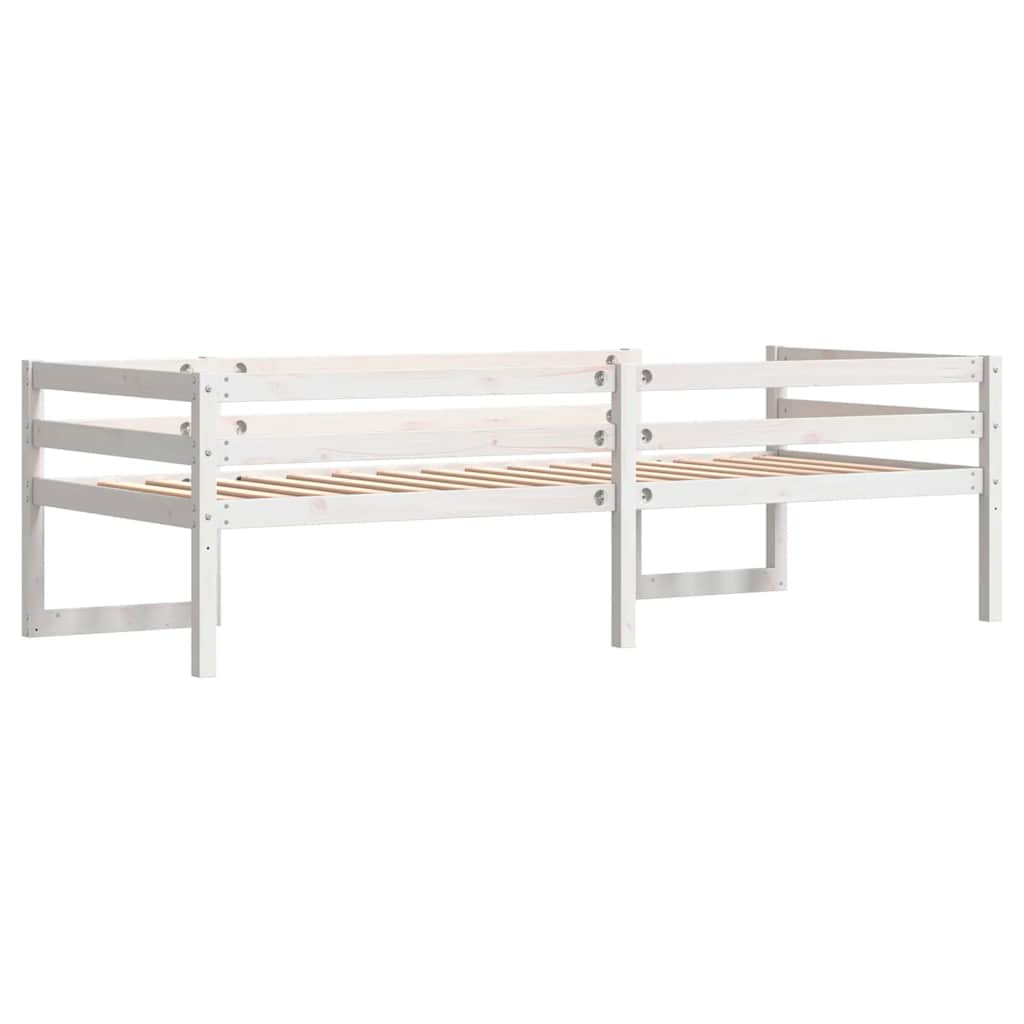 Giroletto per Bambini Bianco 75x190cm in Legno Massello di Pino | homemem39