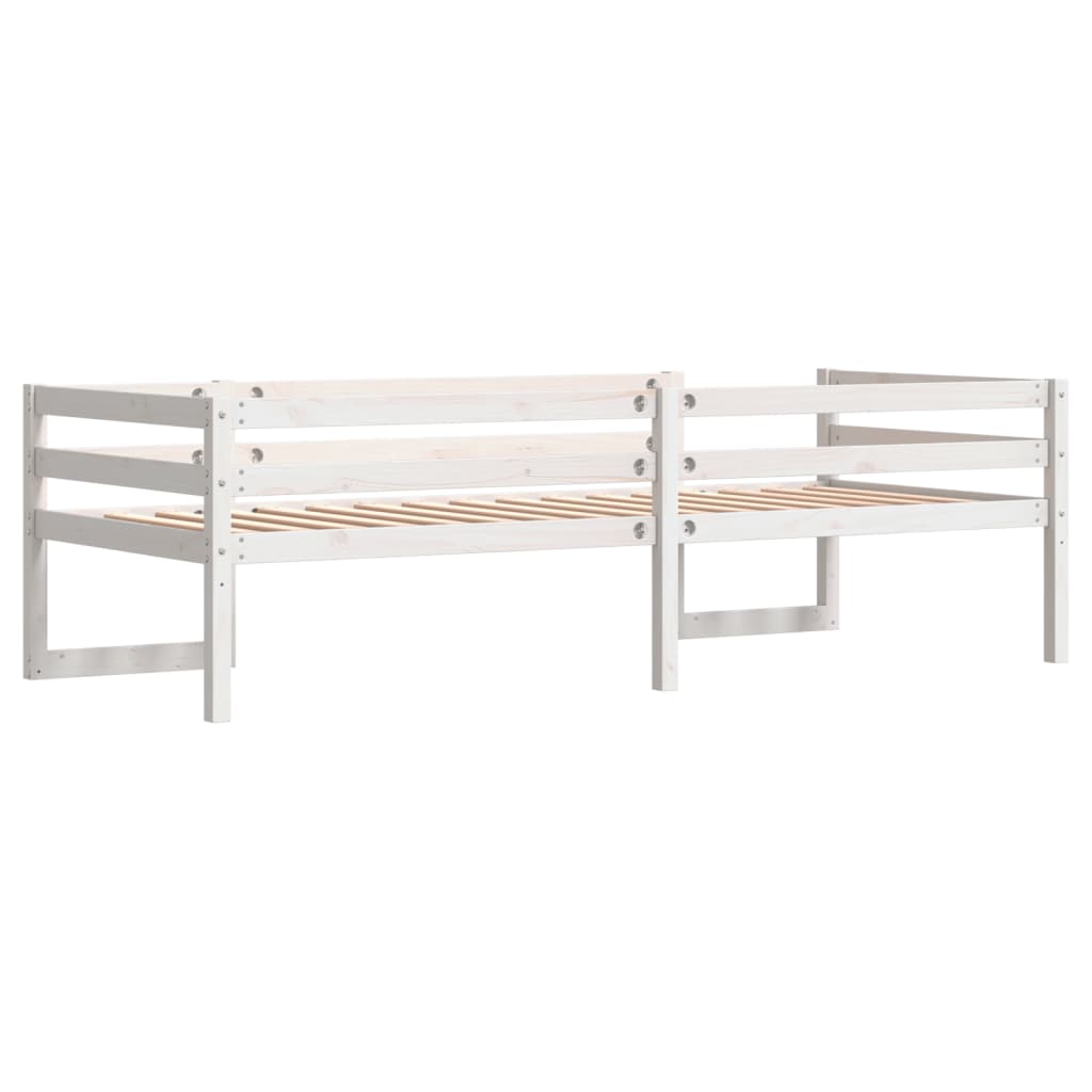 Giroletto per Bambini Bianco 75x190cm in Legno Massello di Pino - homemem39