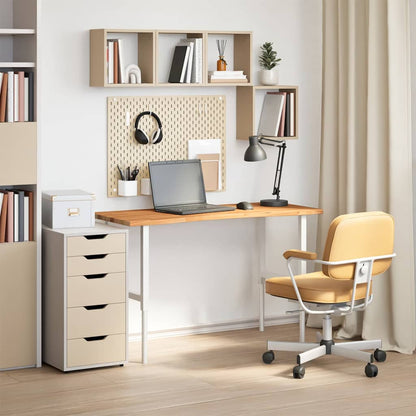 Piano Scrivania Marrone Chiaro 120x50x2,5 cm in Rovere Massello