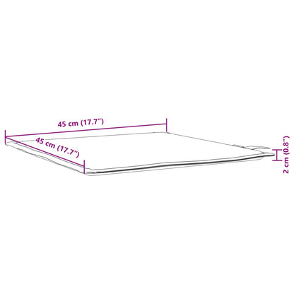Imbottitura per Seduta Giardino 2pz Grigio Chiaro 45x45x2 cm | homemem39