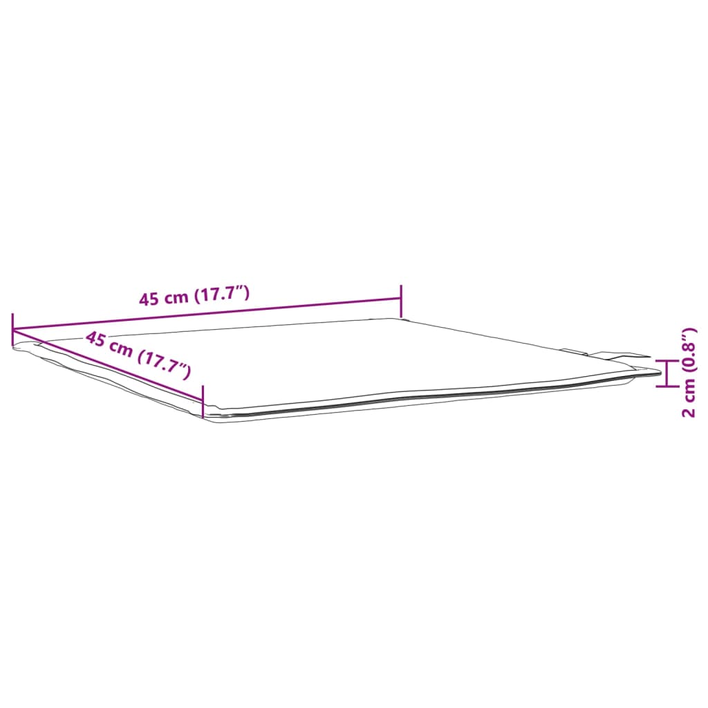 Imbottitura per Seduta Giardino 4pz Grigio Chiaro 45x45x2 cm | homemem39