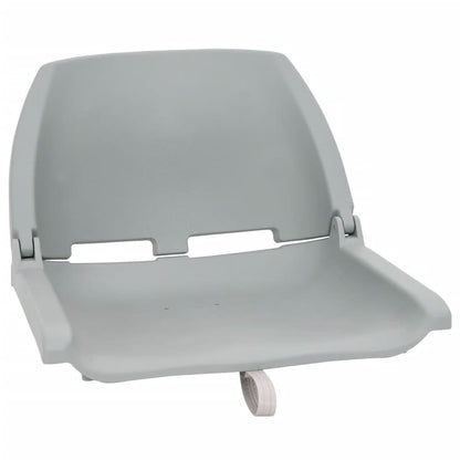Set Sedile Barca Pieghevole 2pz Senza Cuscino Grigio 48x51x41cm | homemem39