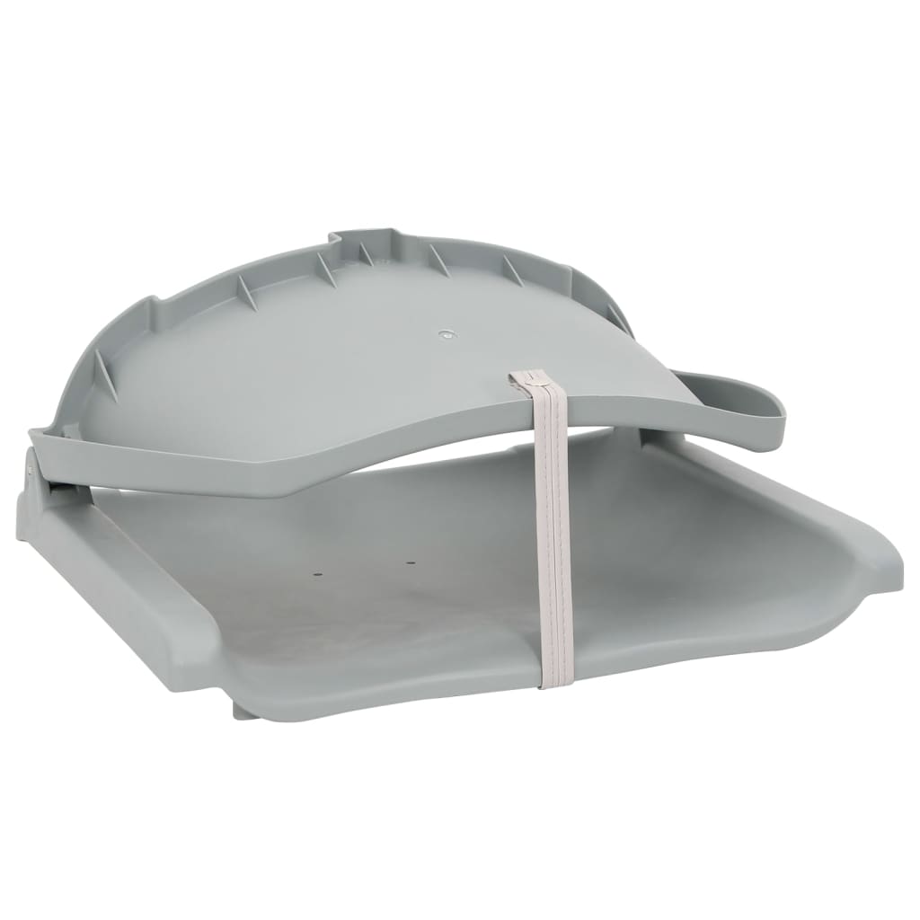 Set Sedile Barca Pieghevole 4pz Senza Cuscino Grigio 48x51x41cm | homemem39