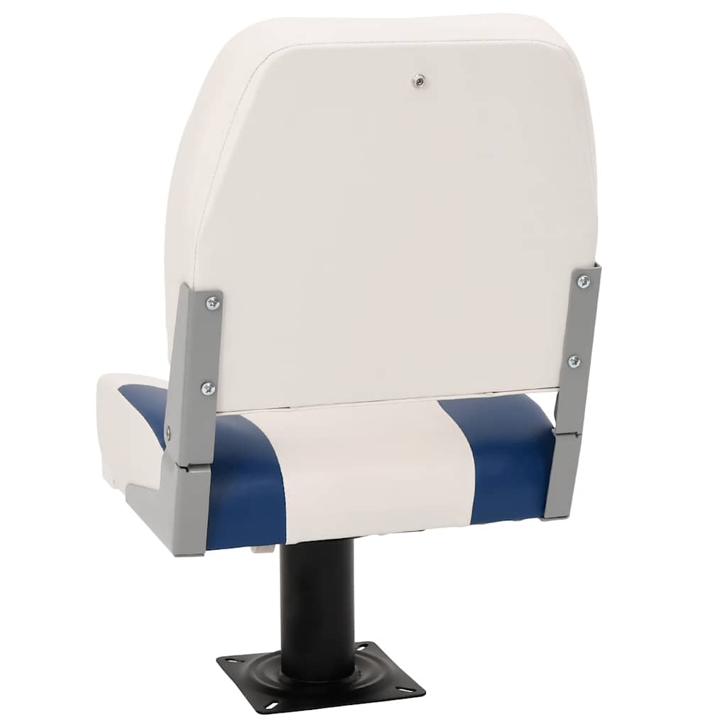 Sedile pieghevole per barca 1 set Blu e Bianco 41x36x48 cm | homemem39