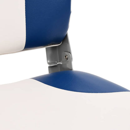 Sedile pieghevole per barca 1 set Blu e Bianco 41x36x48 cm | homemem39