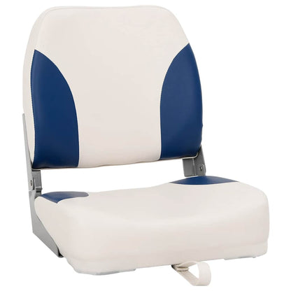 Sedile pieghevole per barca 1 set Blu e Bianco 41x36x48 cm