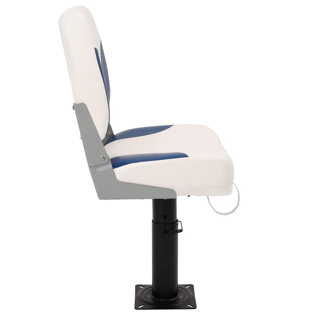 Sedile pieghevole per barca 1 set Blu e Bianco 41x36x48 cm | homemem39