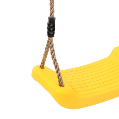 Seggiolino Altalena per Bambini Singolo Corda Regolabile Giallo - homemem39