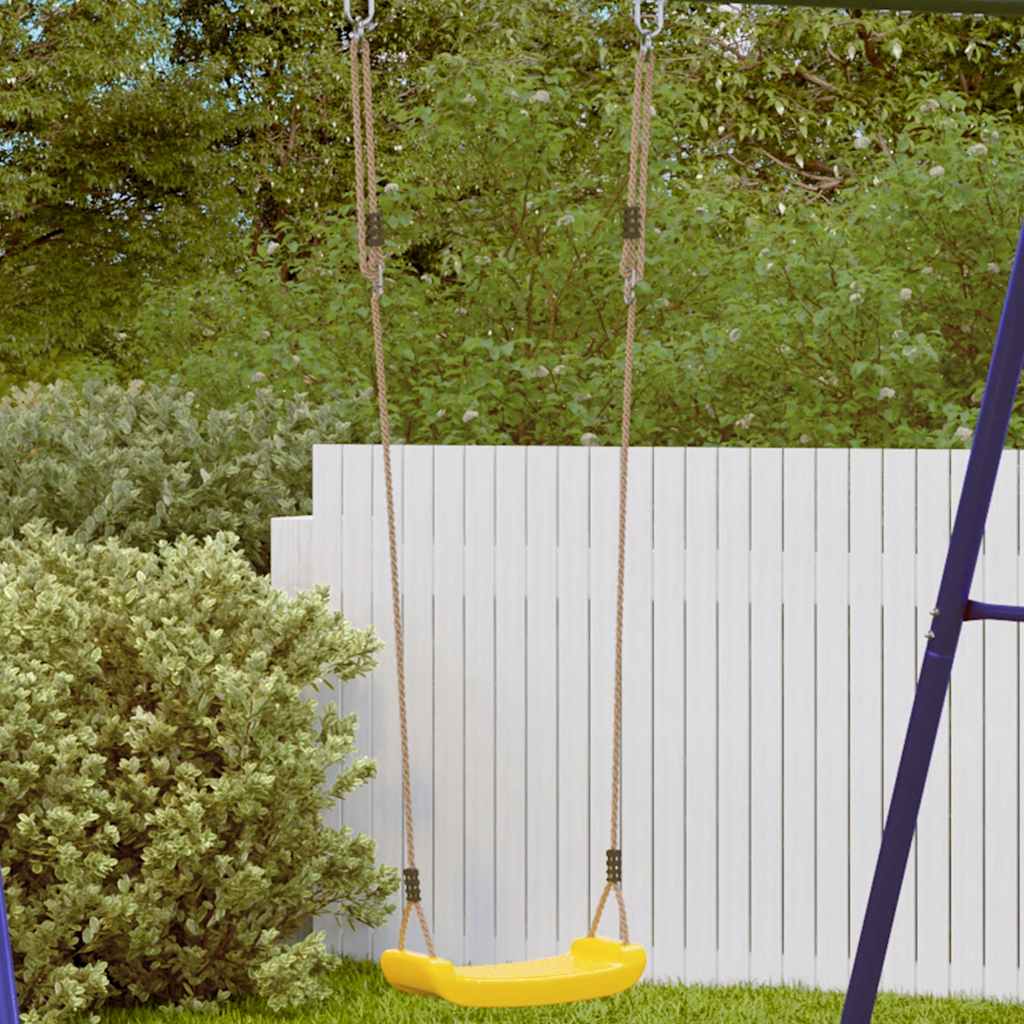 Seggiolino Altalena per Bambini Singolo Corda Regolabile Giallo | homemem39