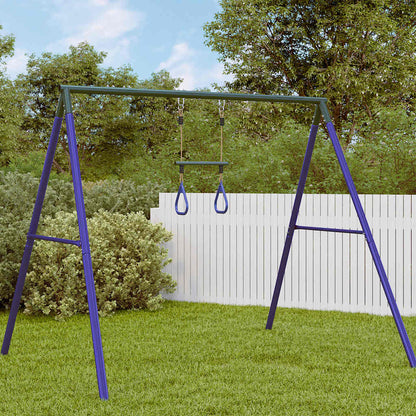 Barra Trapezio con Anelli per Bambini Blu e Verde in Acciaio | homemem39