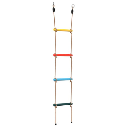 Scala di Corda per Bambini con 4 Pioli Multicolore - homemem39