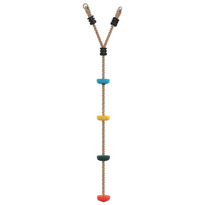 Altalena con Corda a Disco per Bambini con 4 Pioli Multicolore - homemem39