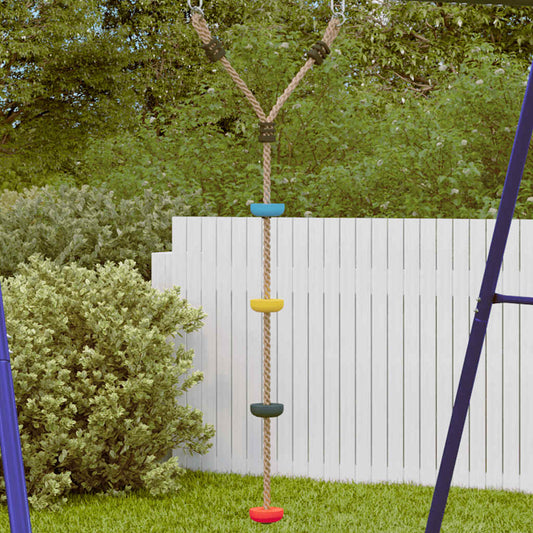 Altalena con Corda a Disco per Bambini con 4 Pioli Multicolore - homemem39