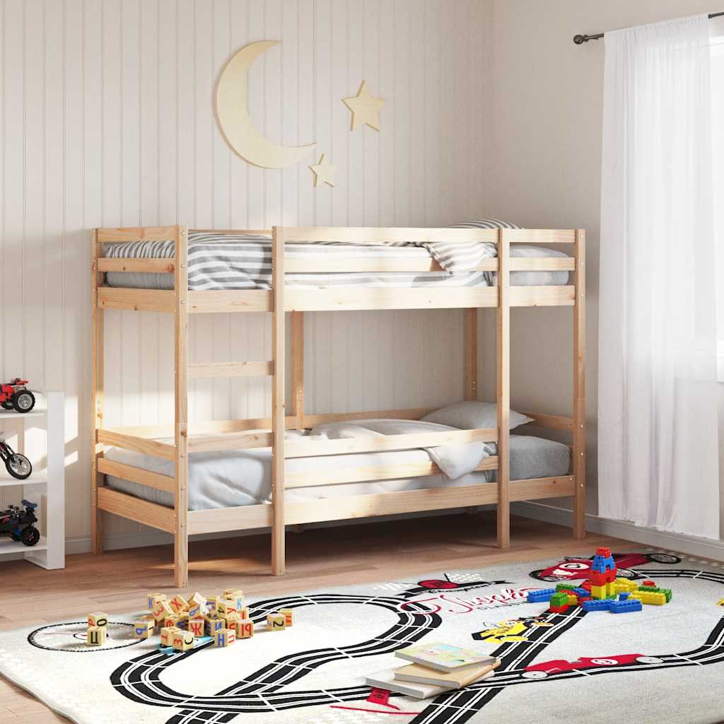Letto a Castello 80x200 cm in Legno Massello di Pino | homemem39