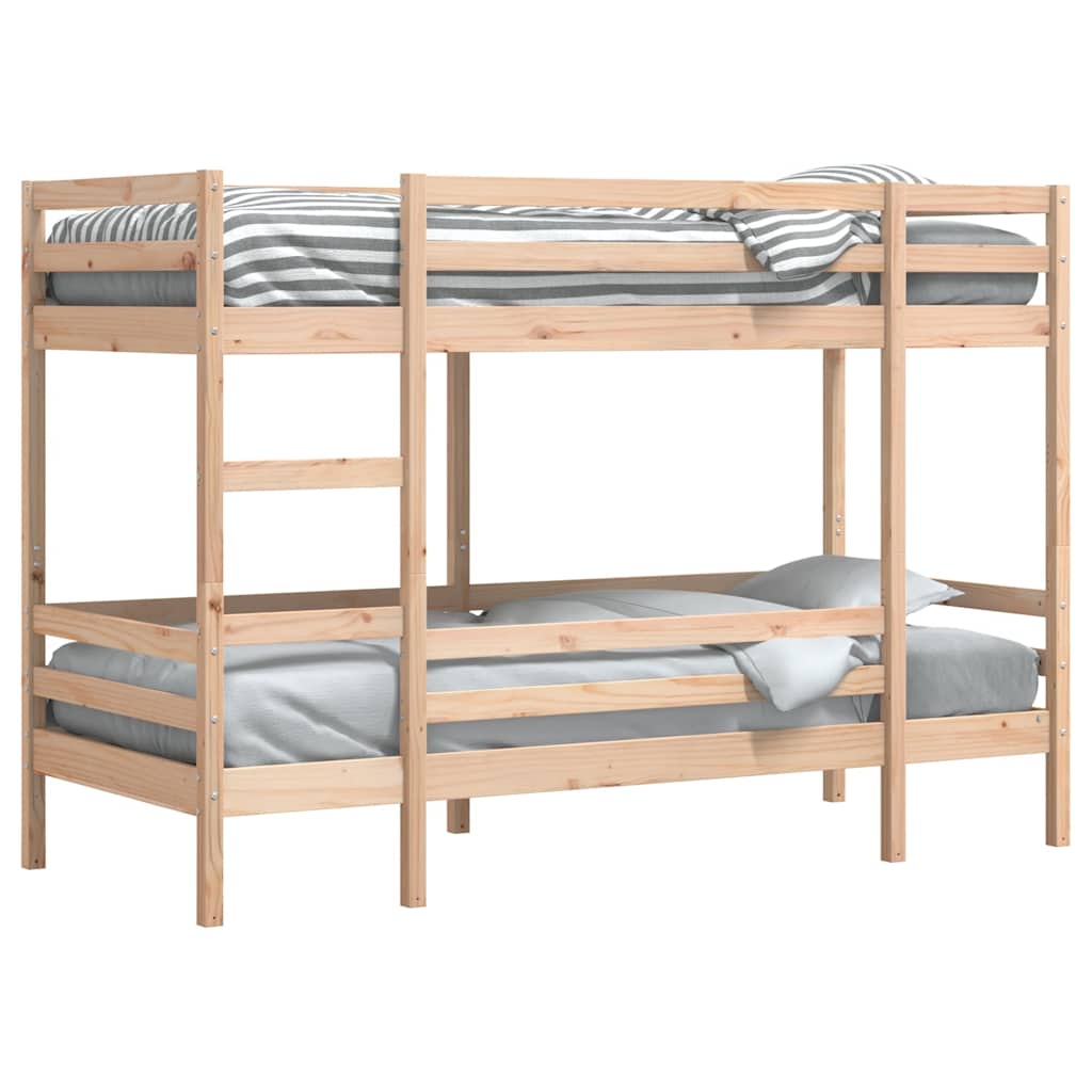 Letto a Castello senza Materasso 90x200cm Massello Pino