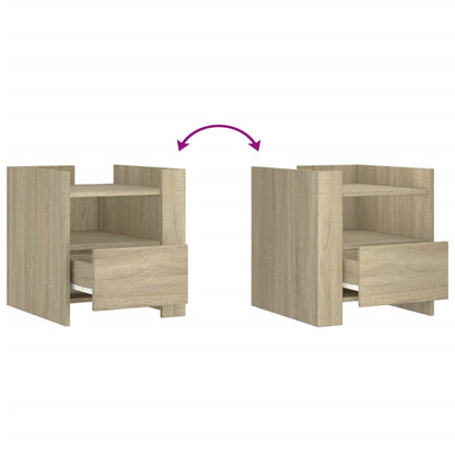 Comodino Rovere Sonoma 45x50x50 cm in Truciolato - homemem39