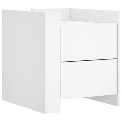 Comodino Bianco 45x50x50 cm in Truciolato - homemem39