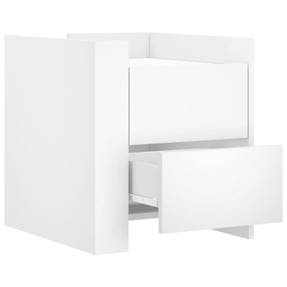 Comodino Bianco 45x50x50 cm in Truciolato - homemem39