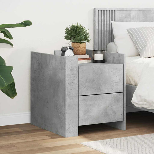 Comodino Grigio Cemento 45x50x50 cm in Truciolato | homemem39