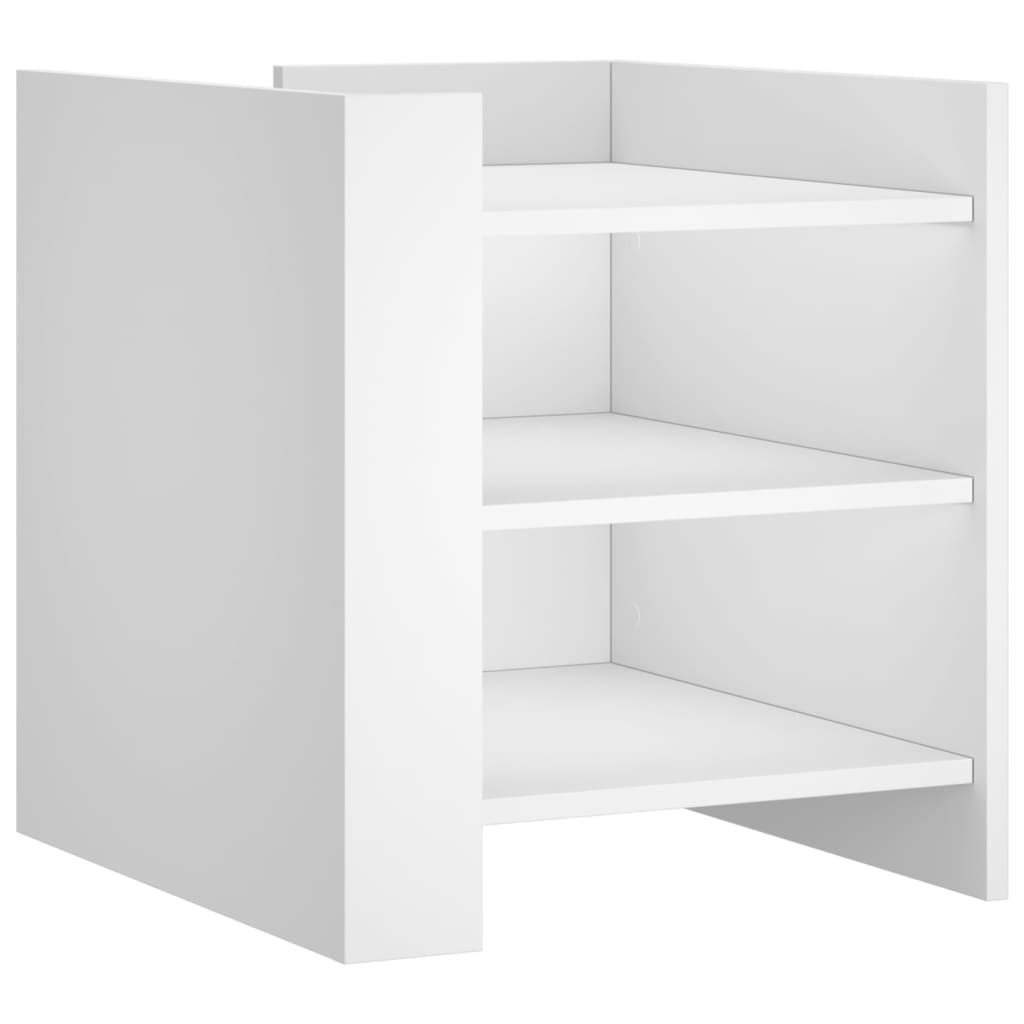 Comodino Bianco 45x50x50 cm in Truciolato - homemem39