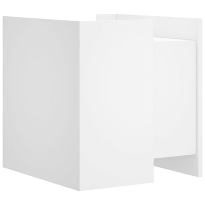 Comodino Bianco 45x50x50 cm in Truciolato - homemem39