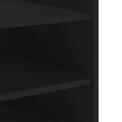 Comodino Nero 45x50x50 cm in Legno Multistrato - homemem39