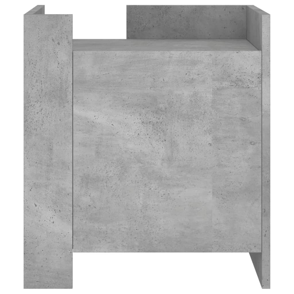 Comodino Grigio Cemento 45x50x50 cm in Truciolato - homemem39