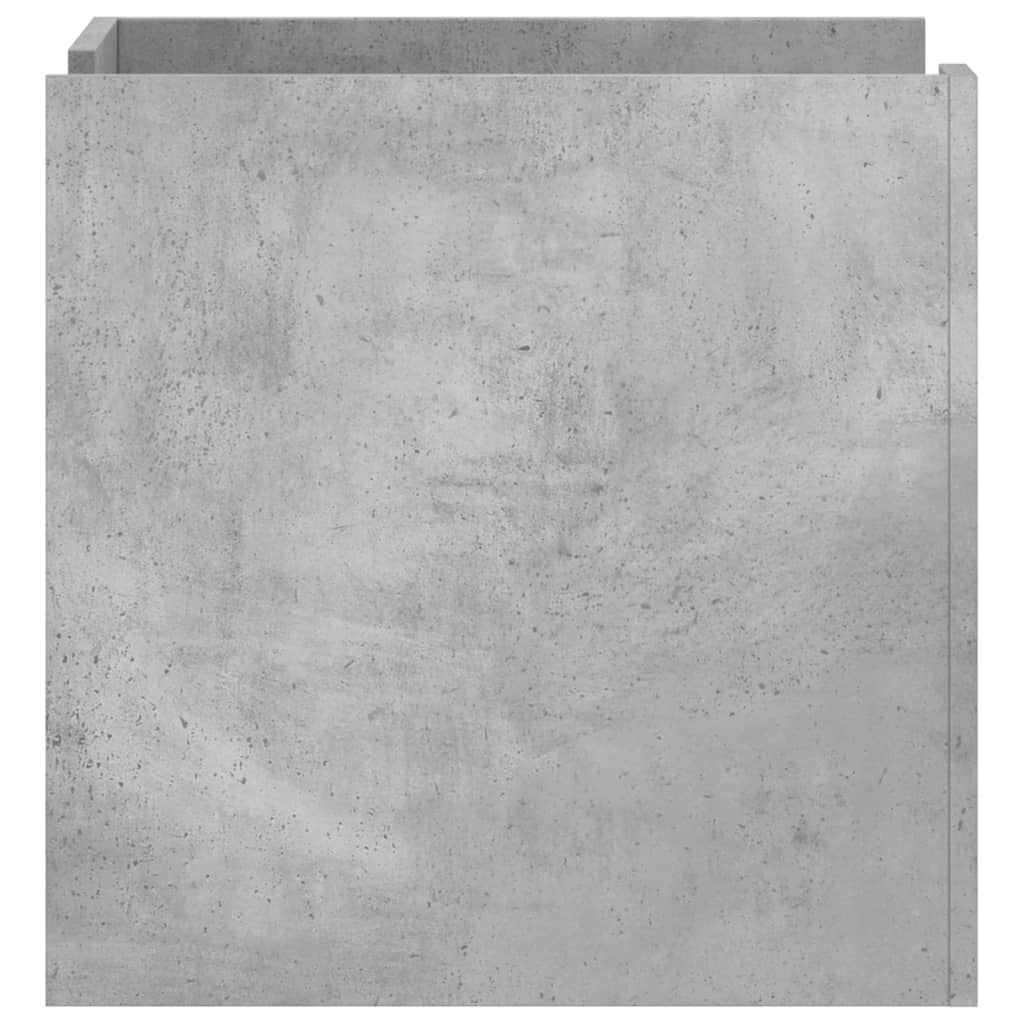 Comodino Grigio Cemento 45x50x50 cm in Truciolato - homemem39