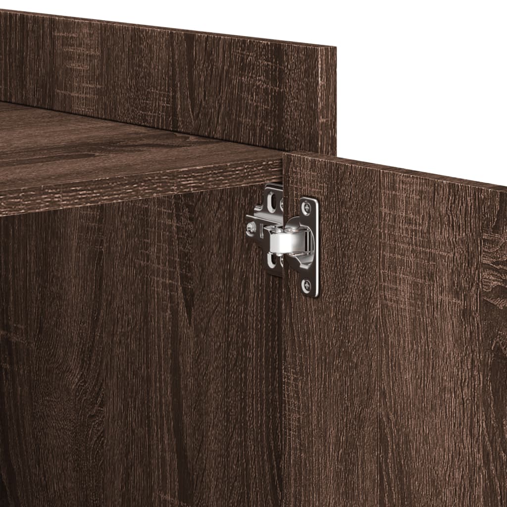 Comodino Rovere Marrone 45x50x50 cm in Truciolato - homemem39