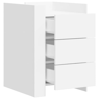 Comodino Bianco 45x50x65 cm in Legno Multistrato - homemem39