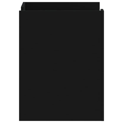 Comodino Nero 45x50x65 cm in Legno Multistrato - homemem39