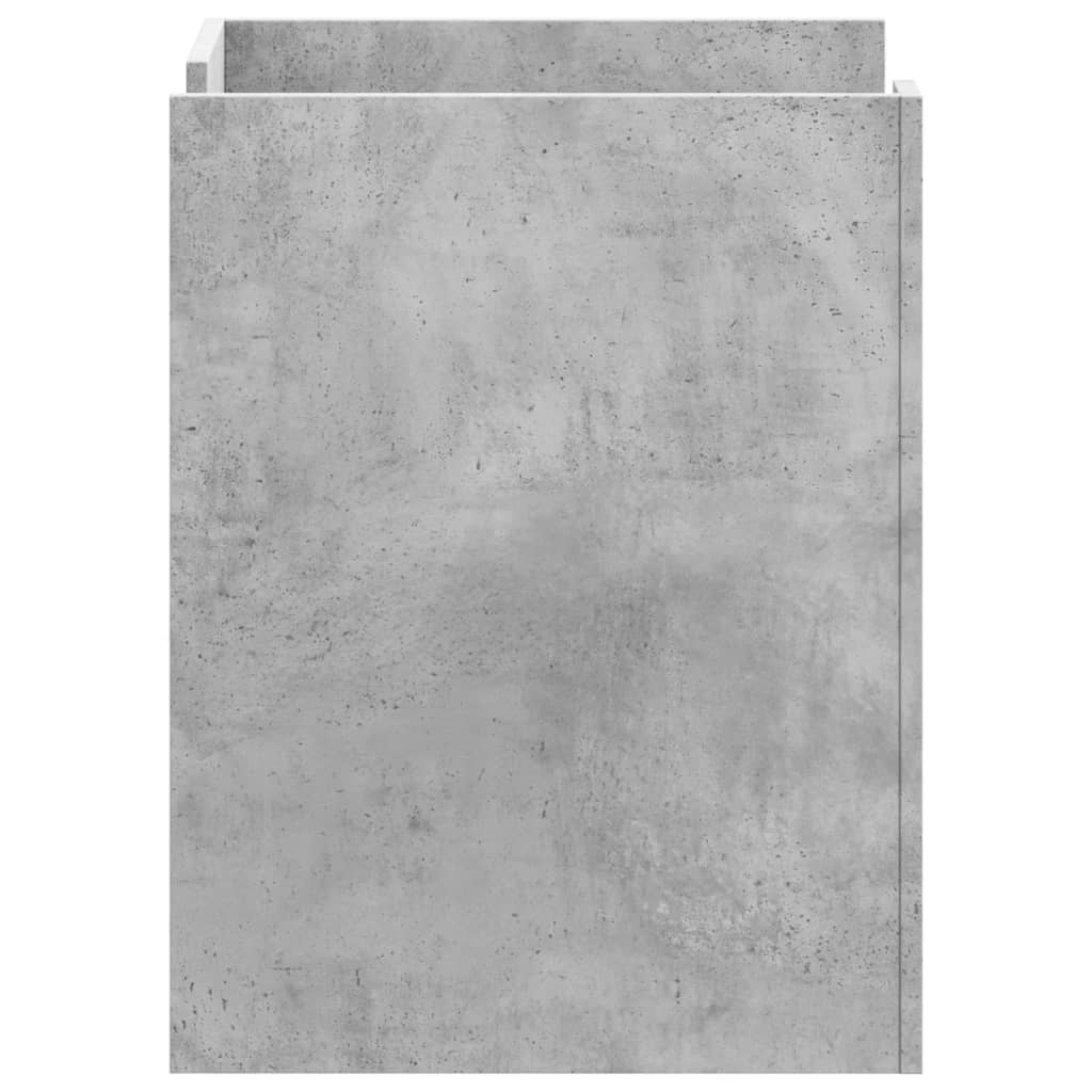 Comodino Grigio Cemento 45x50x65 cm in Legno Multistrato - homemem39