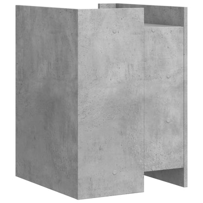 Comodino Grigio Cemento 45x50x65 cm in Legno Multistrato