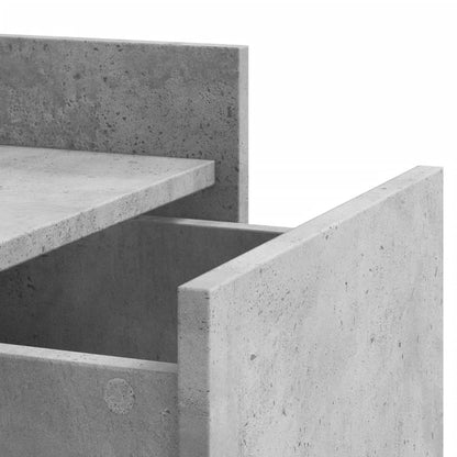 Comodino Grigio Cemento 45x50x65 cm in Legno Multistrato - homemem39