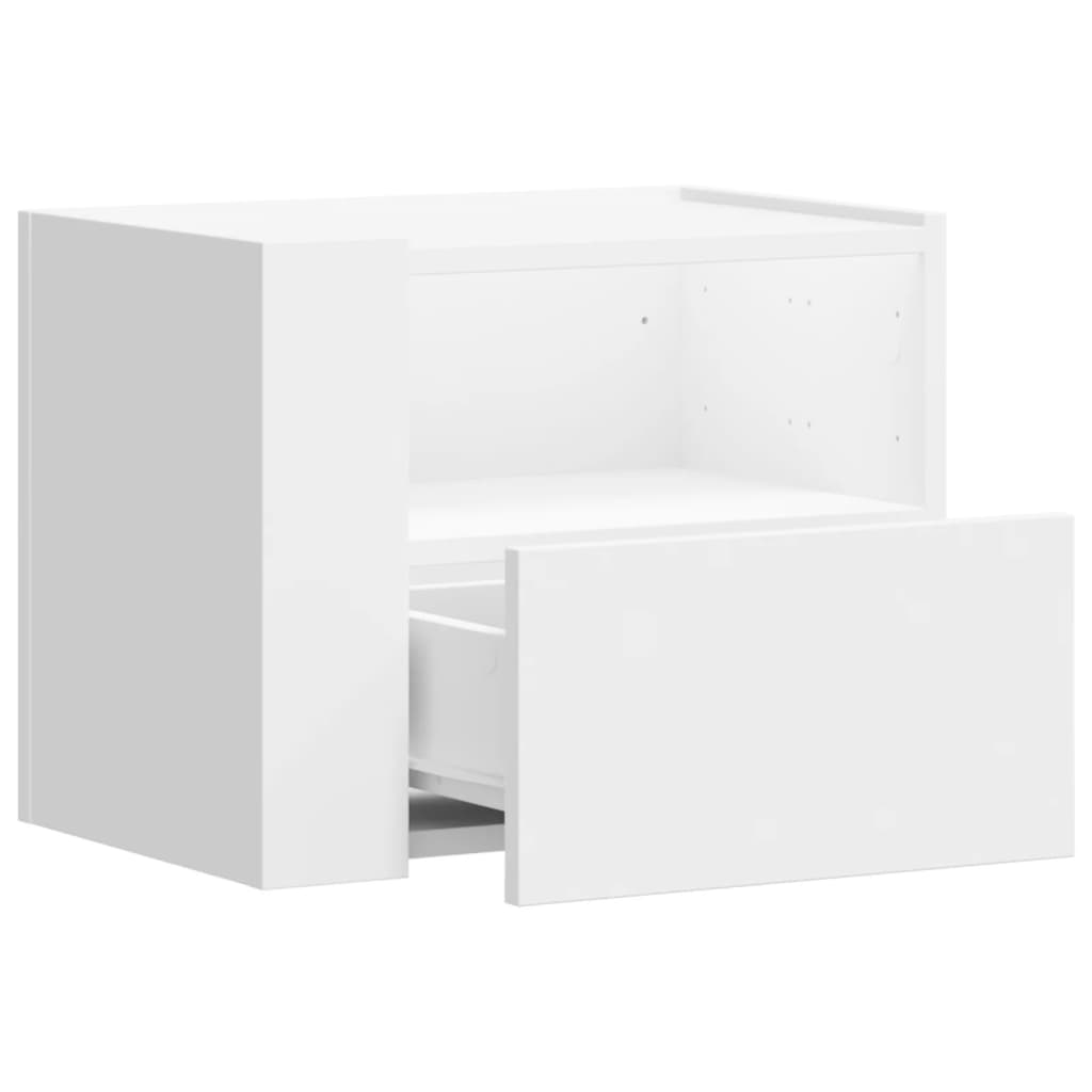 Comodino a Parete Bianco 45x30x35 cm - homemem39