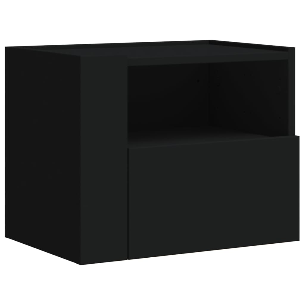 Comodino a Muro Nero 45x30x35 cm - homemem39