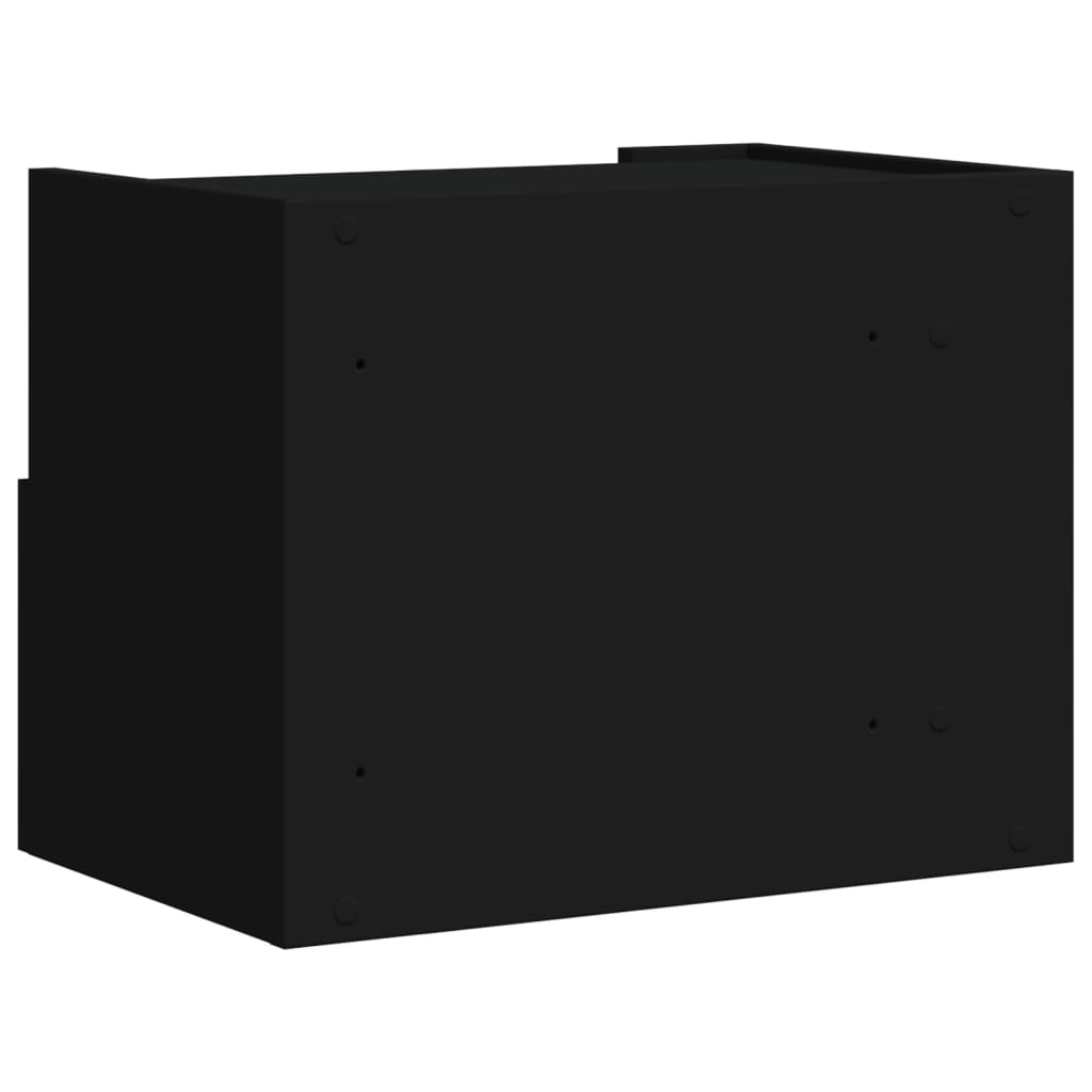 Comodino a Muro Nero 45x30x35 cm - homemem39