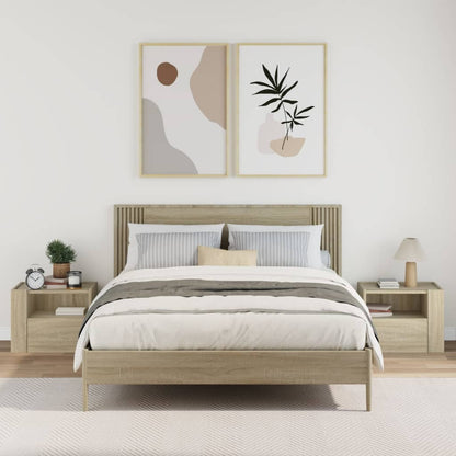Comodini a Muro 2 pz Rovere Sonoma 45x30x35 cm - homemem39
