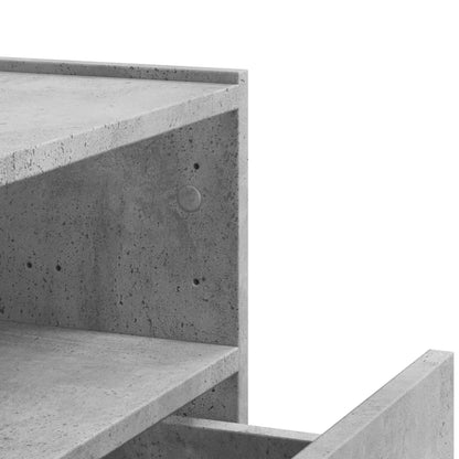 Comodini a Muro 2 pz Grigio Cemento 45x30x35 cm - homemem39